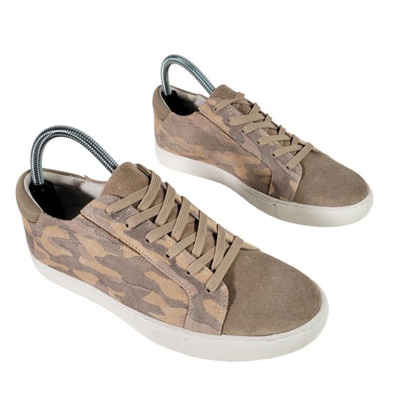 Kenneth Cole New York Shoes - Kenneth Cole Taupe Camo Kam EO Suede Sneakers Women Size 7.5 NWOT